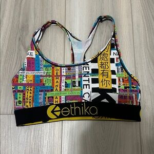 Ethika Colorful Graphic Sports Bra